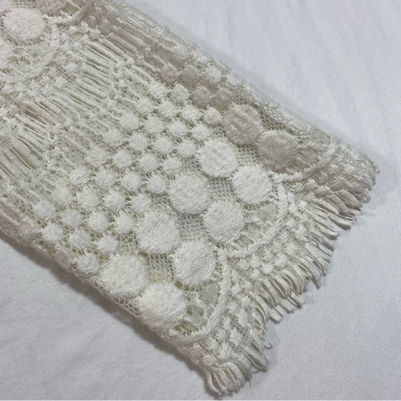 Jessica Howard Mini Ivory Dress Woman’s 6 Lace overlay half sleeves crew neck - Picture 3 of 11